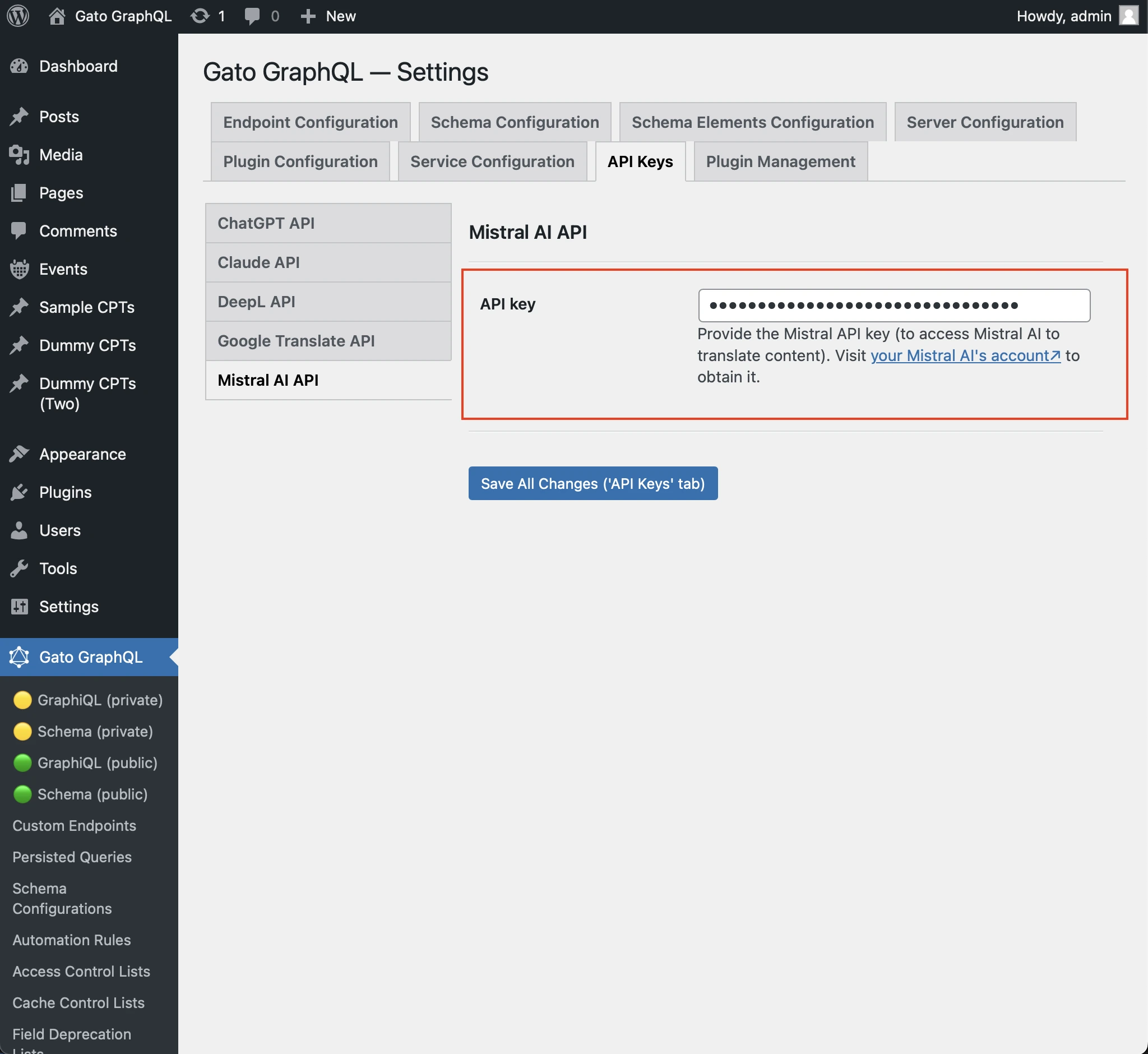 Mengatur API key Mistral AI