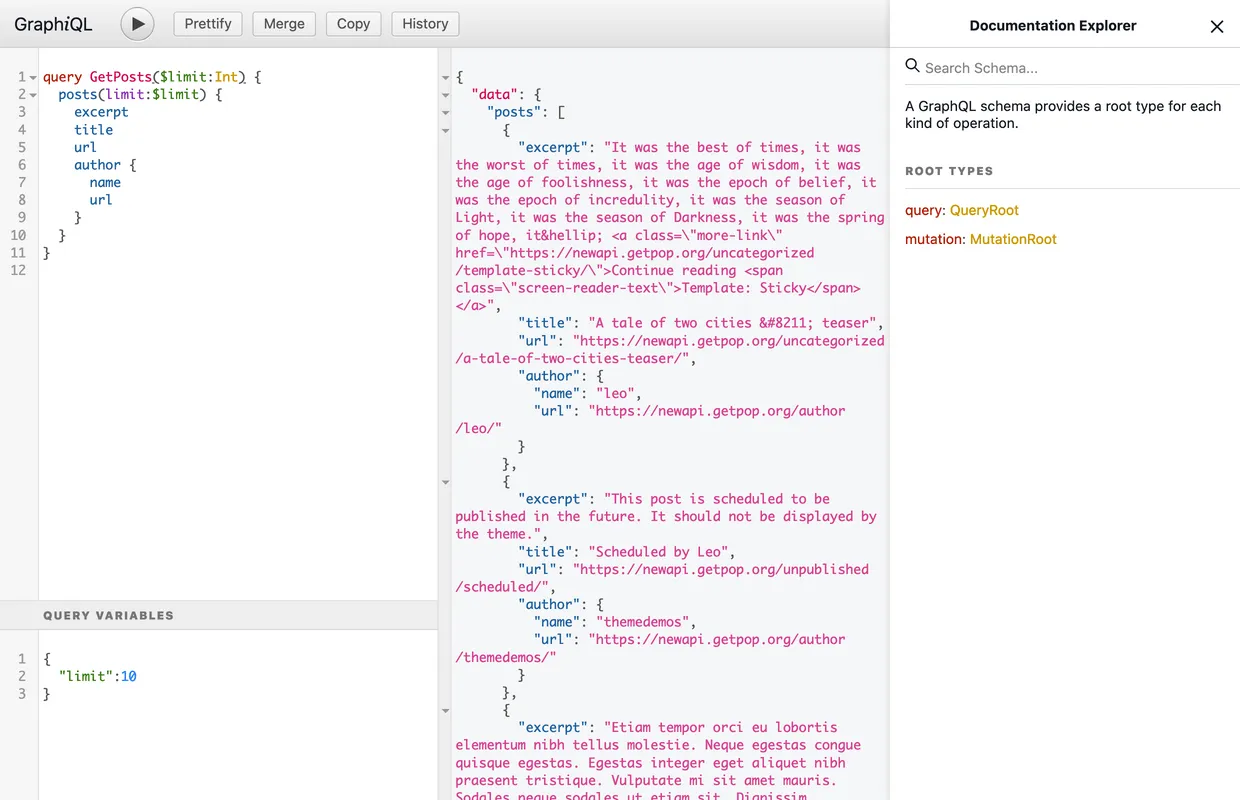 Klien GraphiQL