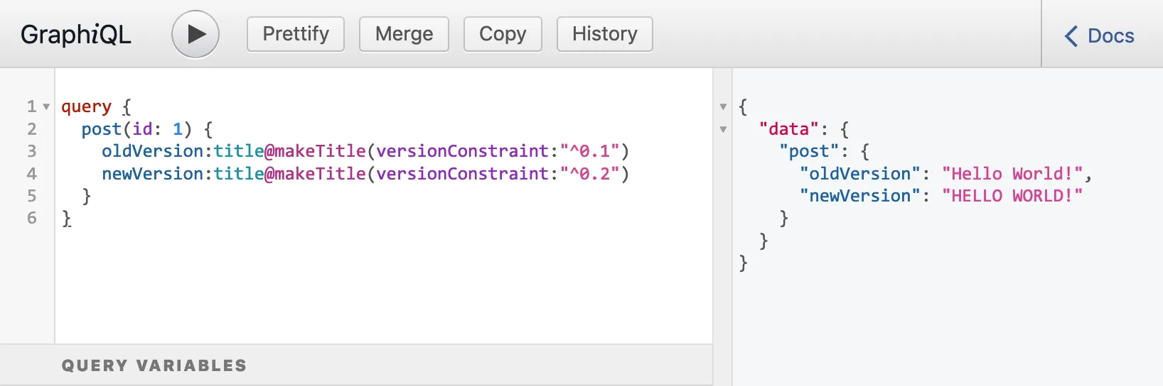 Melakukan query pada direktif yang di-version Melakukan query pada direktif yang di-version