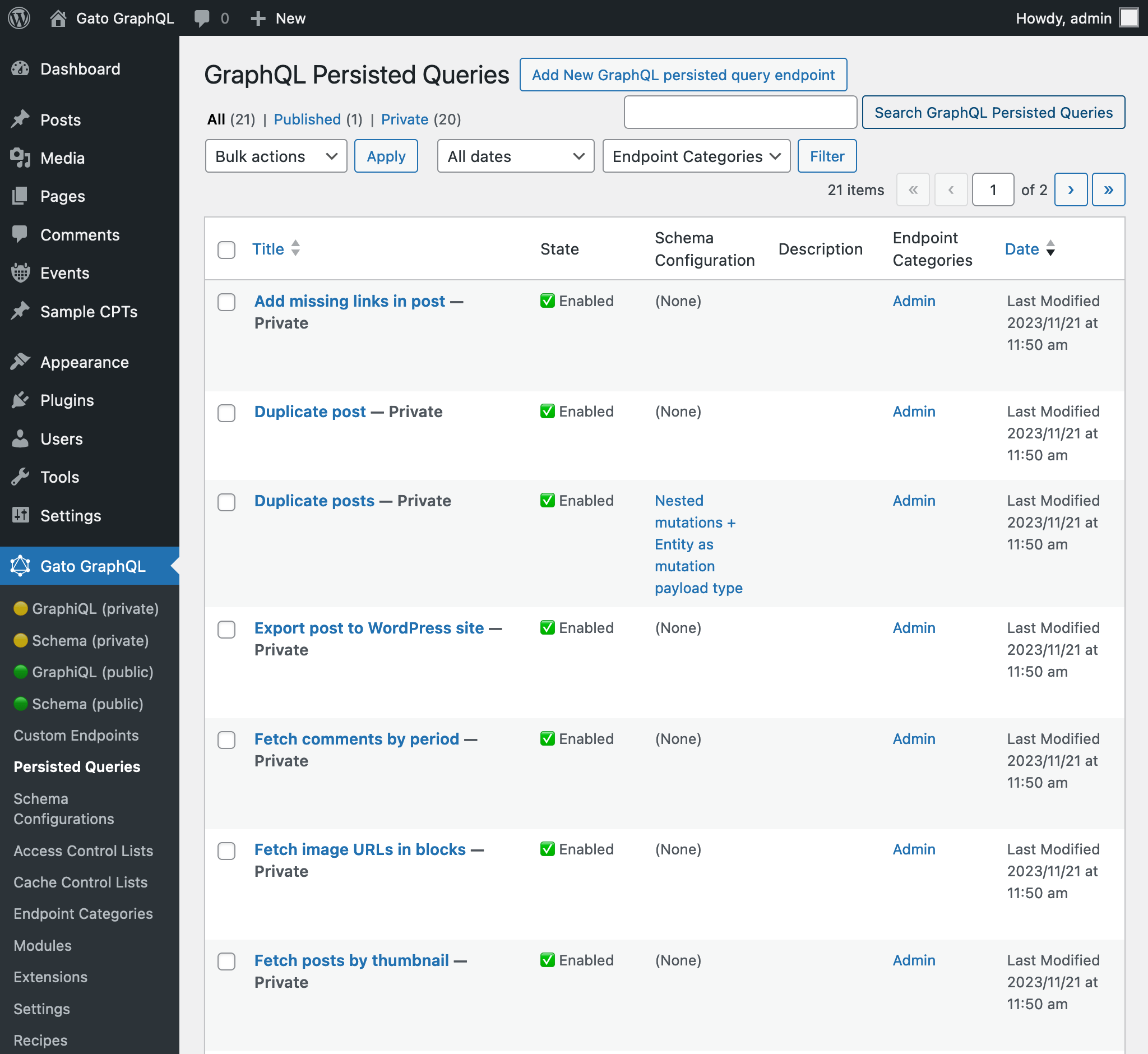 Persisted Queries Terdefinisi