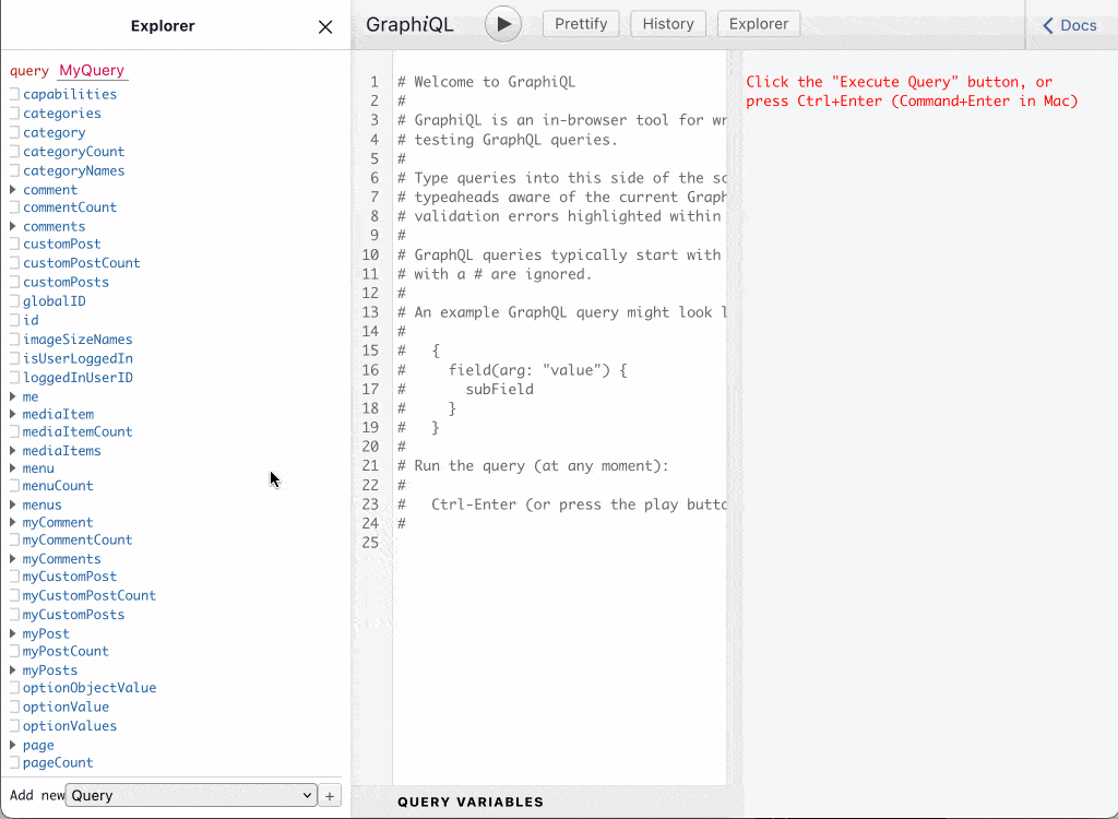 Menyusun persisted query dengan Explorer Menyusun persisted query dengan Explorer