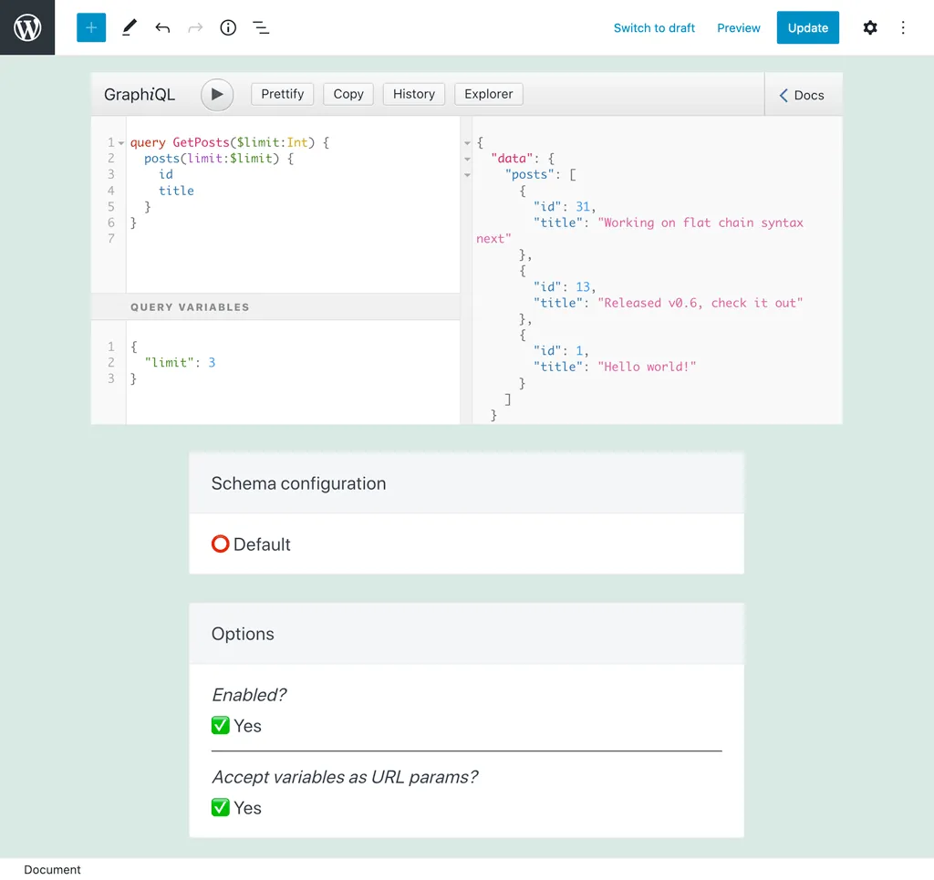 Menggunakan variabel dalam persisted query Menggunakan variabel dalam persisted query