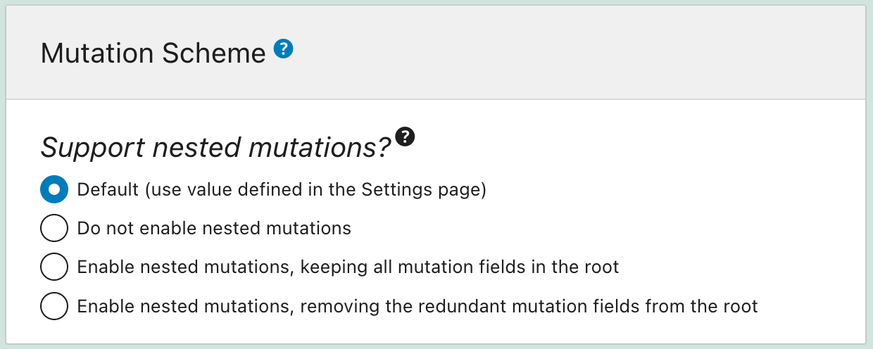 Skema mutation dalam konfigurasi skema Skema mutation dalam konfigurasi skema