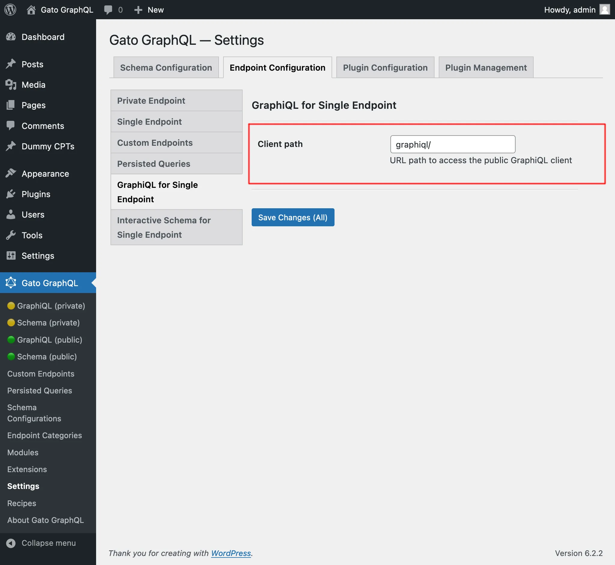 Path ke klien GraphiQL
