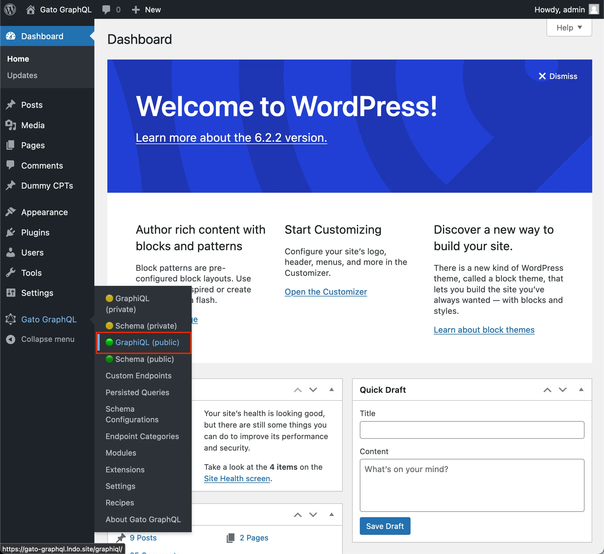 Tautan single endpoint ke klien GraphiQL