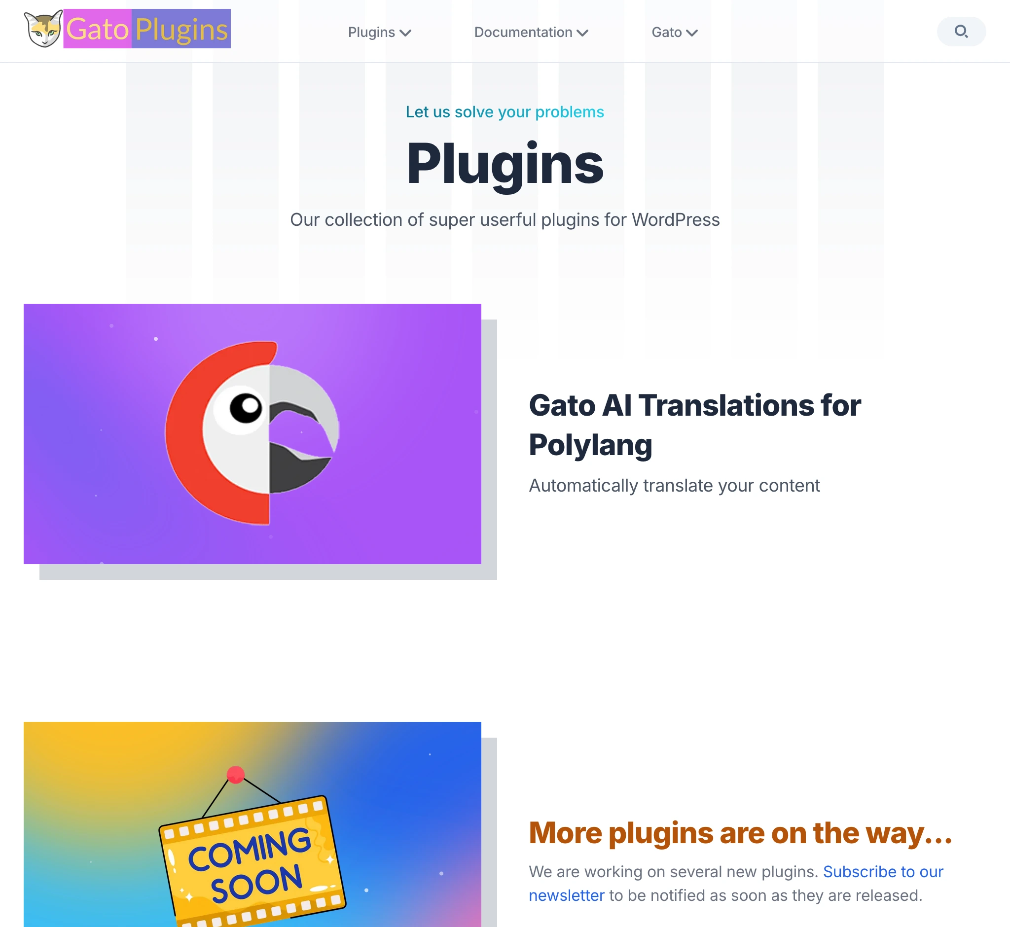 Bagian plugins di gatoplugins.com