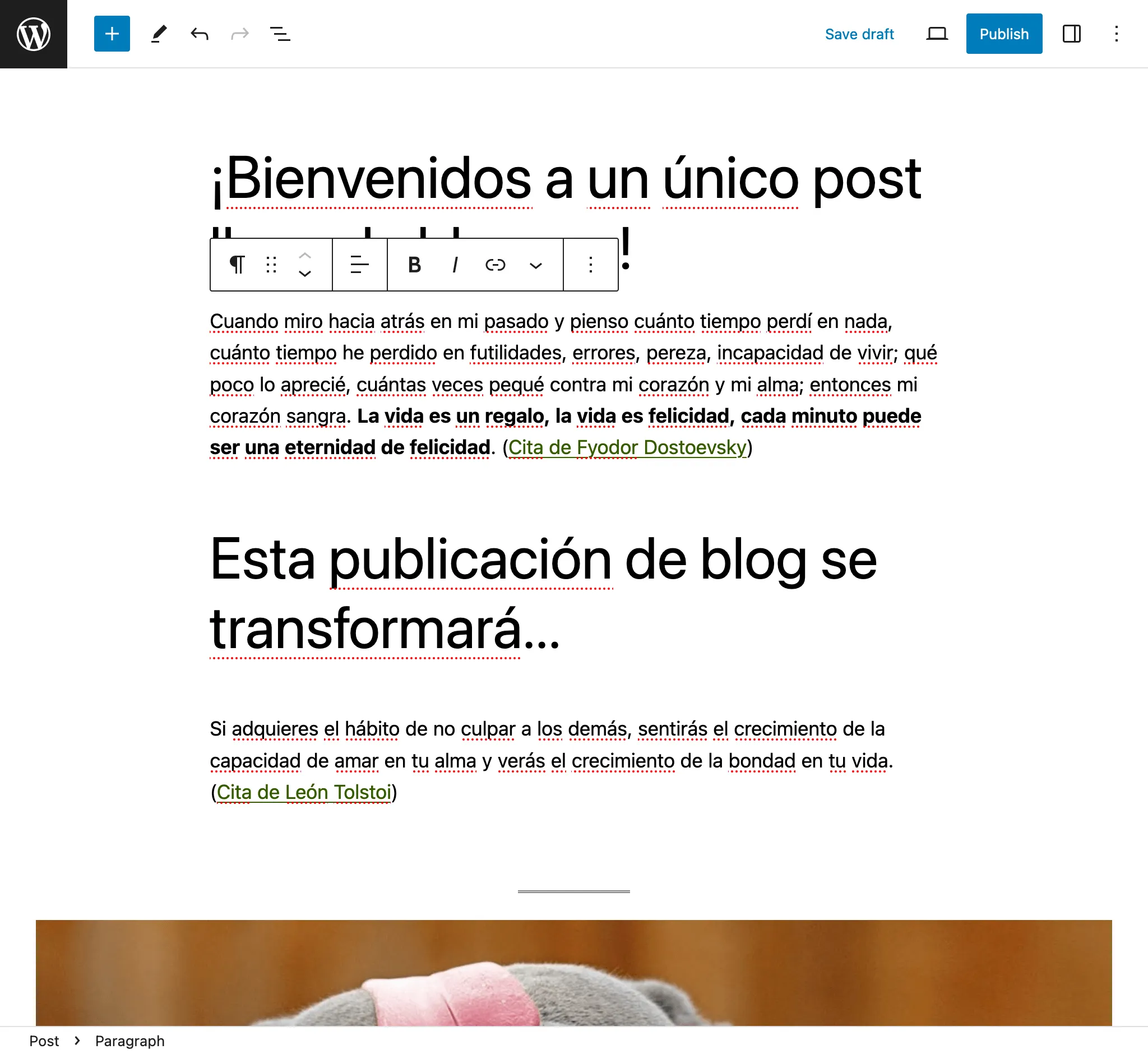 Memperbaiki terjemahan di editor WordPress