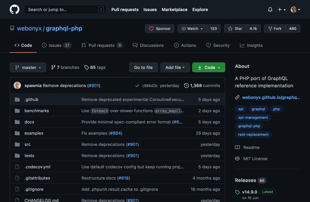 webonyx/graphql-php adalah 'implementasi referensi PHP dari GraphQL' webonyx/graphql-php adalah 'implementasi referensi PHP dari GraphQL'